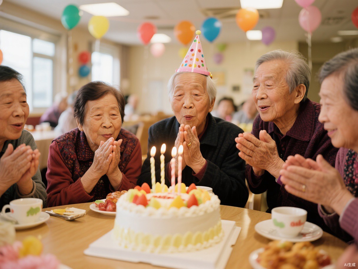 公寓集体生日会现场