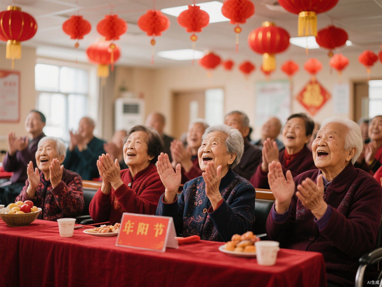重阳节敬老联欢活动现场